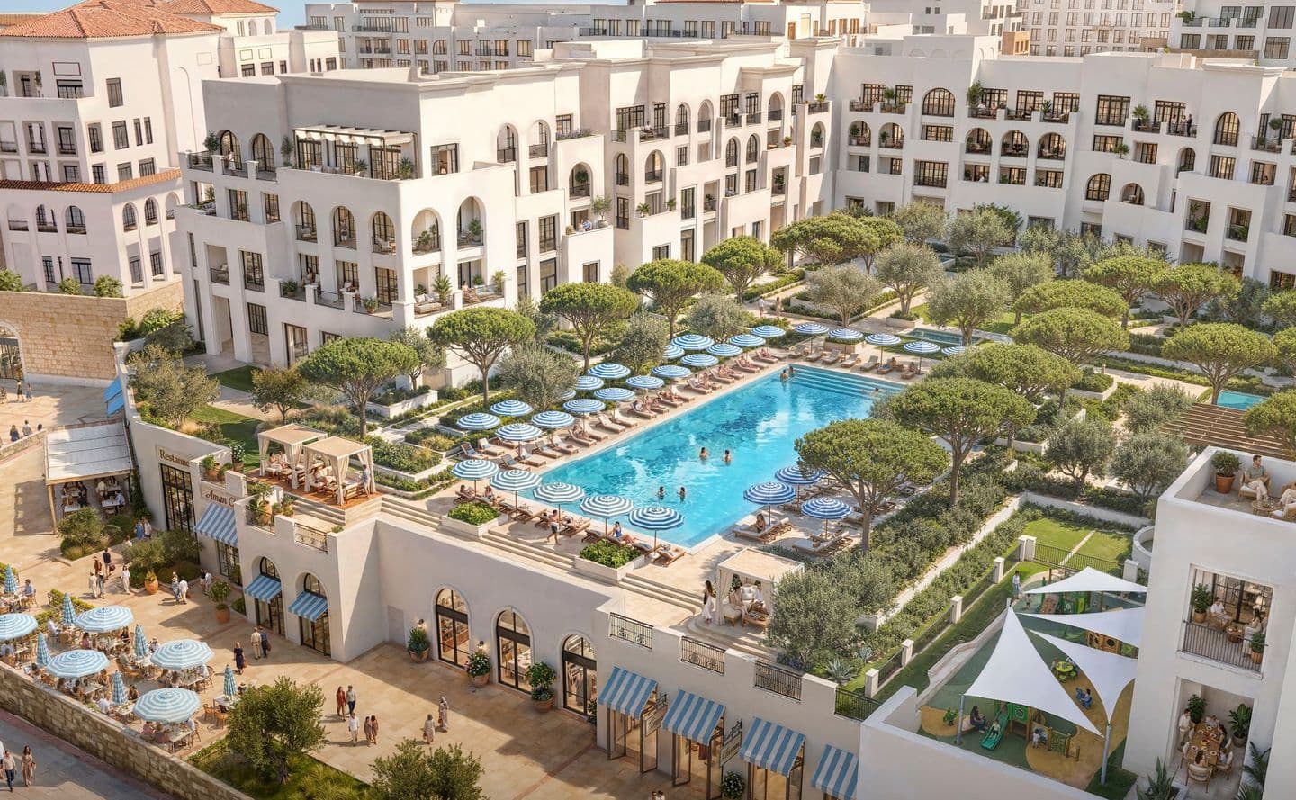 Nammos Residences around the pool