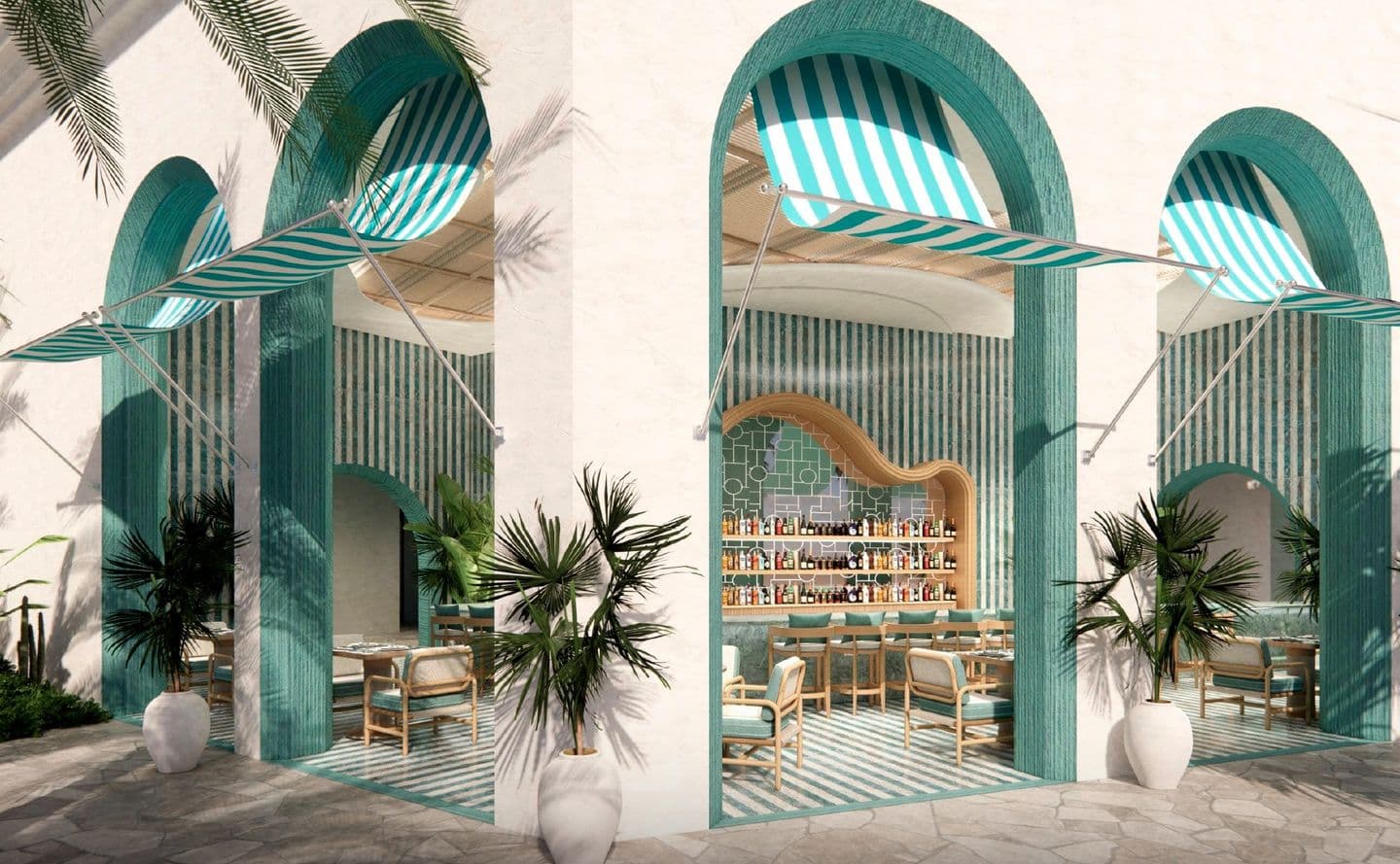 Outdoor pool bar