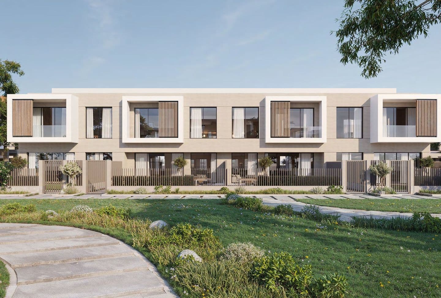 4-bedroom townhouses from the park