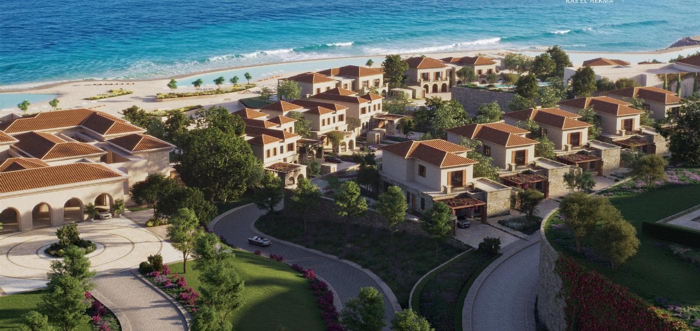 Homes above the beach