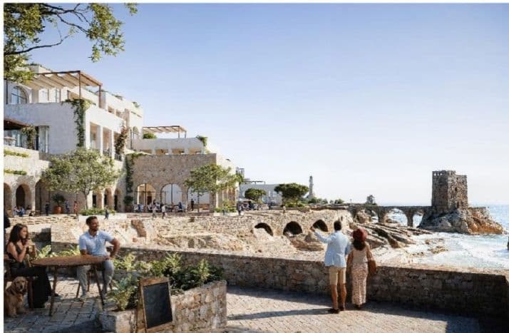 Seafront terrace
