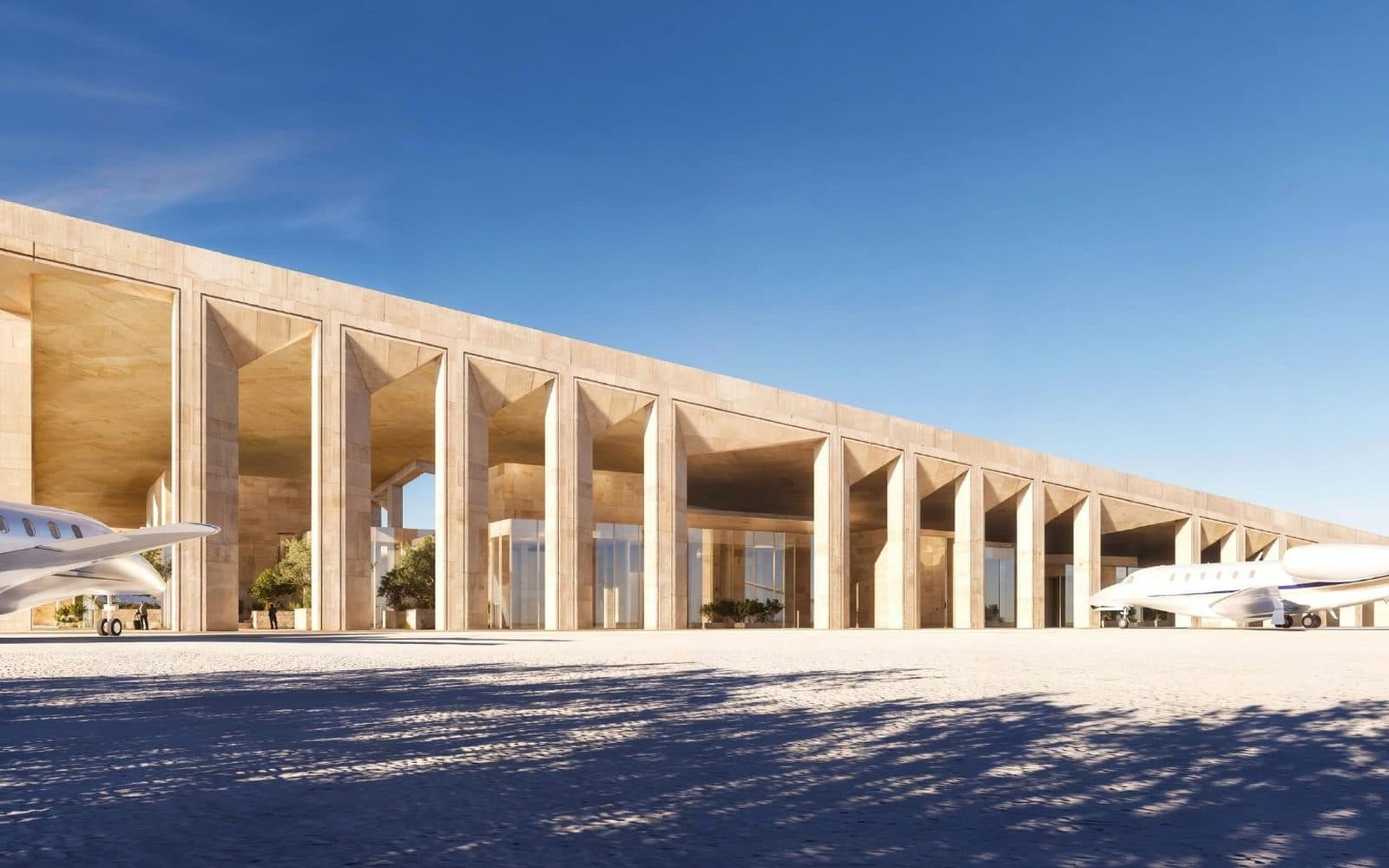 Render of the Ras El Hekma International Airport terminal