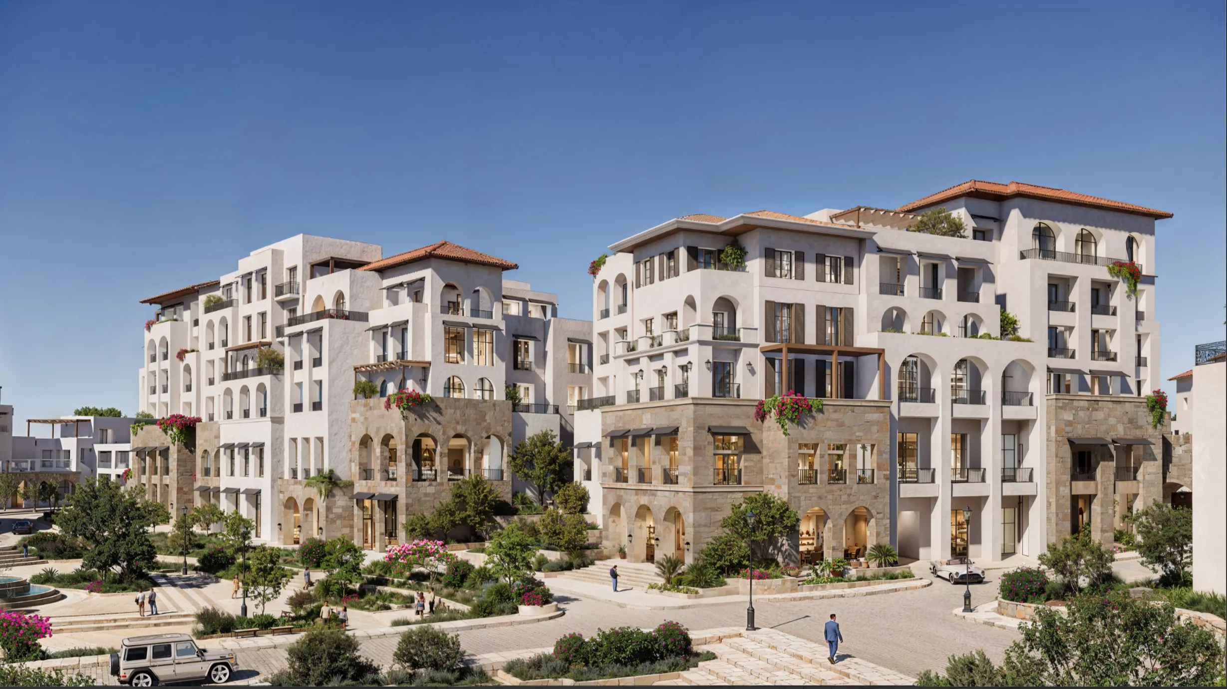 Ras El Hekma boulevard and coastal architecture on the North Coast