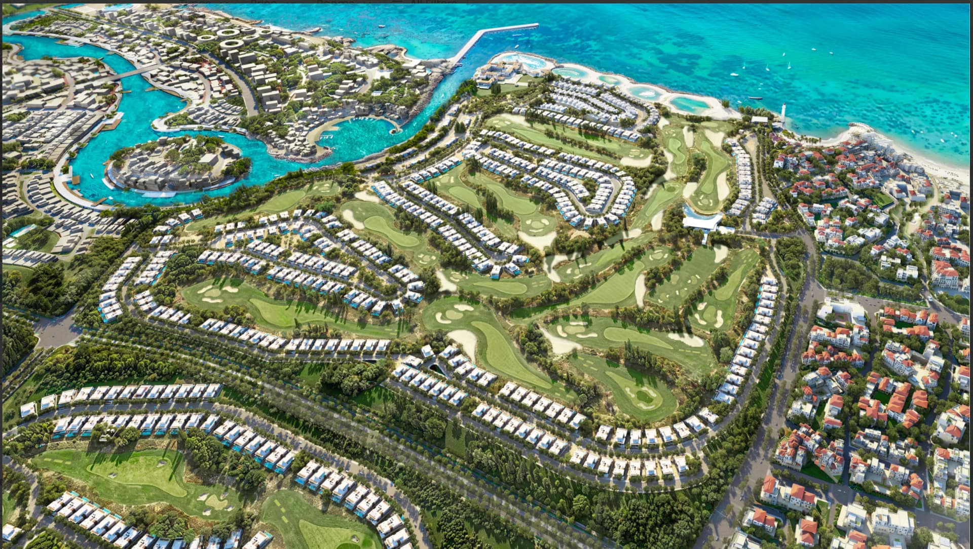Wadi Yemm precinct aerial masterplan Ras El Hekma